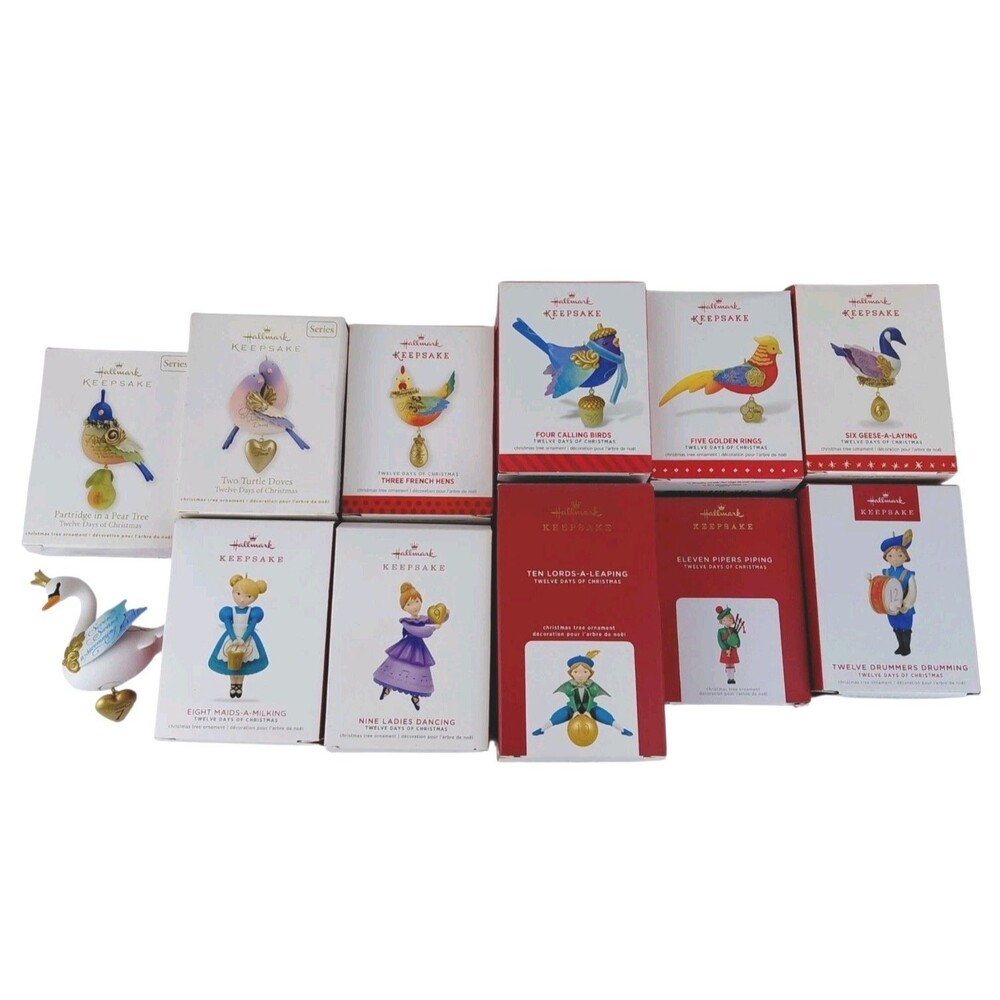 Hallmark Keepsake Twelve 12 Days Of Christmas Ornament Set Complete Set